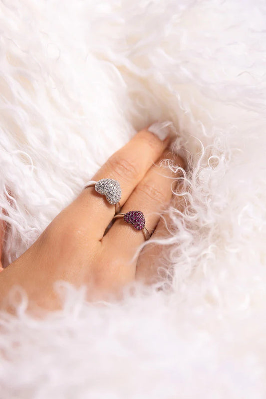 hiver - Fuchsia Heart Ring