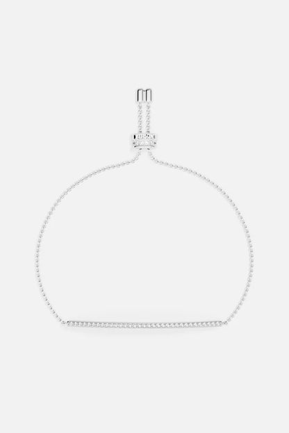 croisette - Adjustable Bracelet with Paved Line