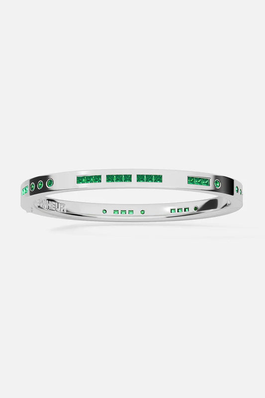 morse code - Green Bonheur Morse Code Bangle