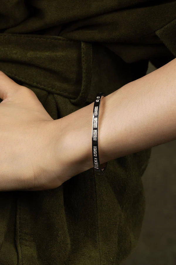 morse code - BONHEUR Morse Code Bangle