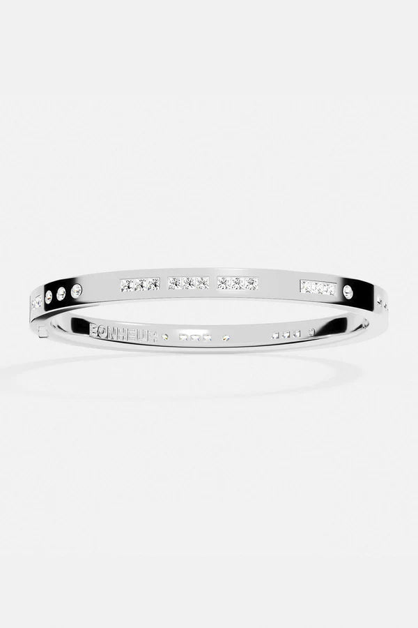 morse code - BONHEUR Morse Code Bangle