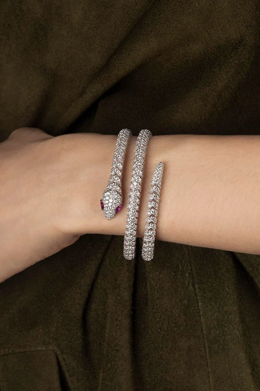 festival - Pavé Kaa Double Wrap-Around Bangle
