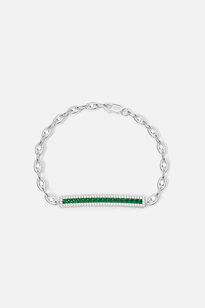 yacht club - Green Pavé Chain Bracelet