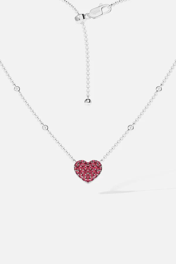 hiver - Fuchsia Heart Adjustable Necklace