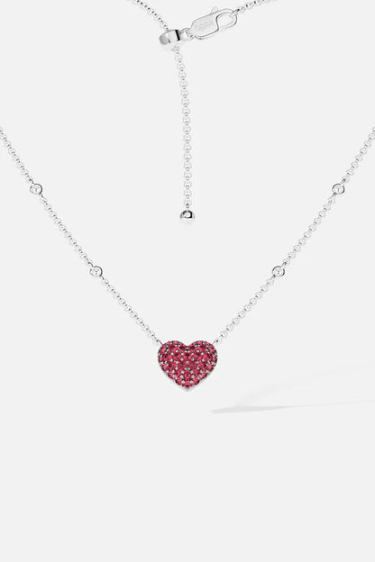 hiver - Fuchsia Heart Adjustable Necklace