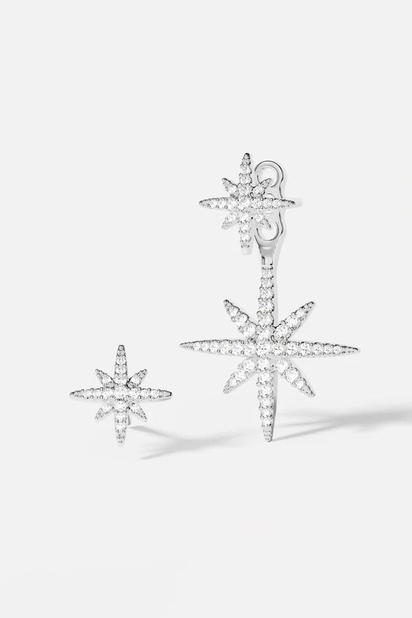 meteorites - Asymmetric Météorites Ear Jacket and Stud