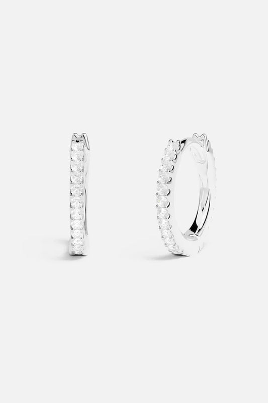 croisette - Small 8.5 mm Paved Hoop Earrings