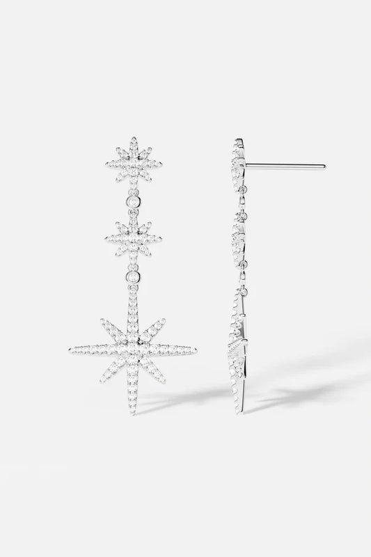 meteorites - Triple Météorites Drop Earrings