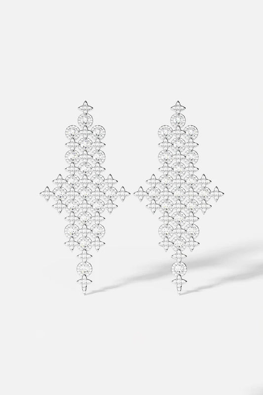 meteorites - Pavé Statement Météorites Drop Earrings