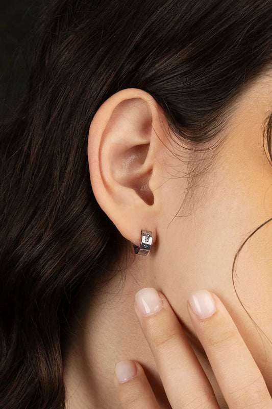 morse code  - LOVE Morse Code Huggie Earrings