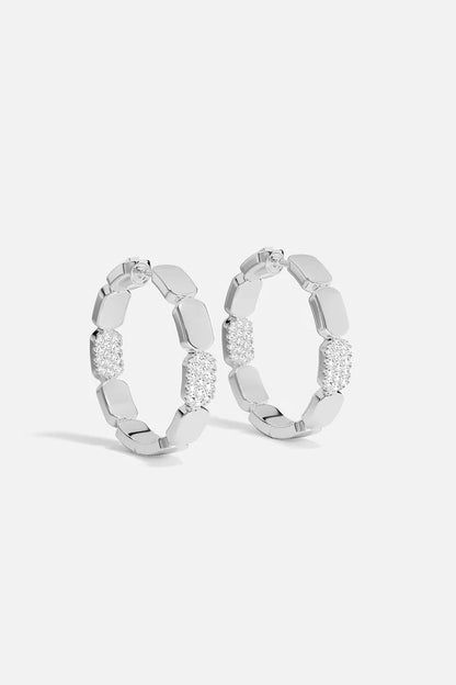 yacht club - Dainty Silver Hoop Earrings - Small