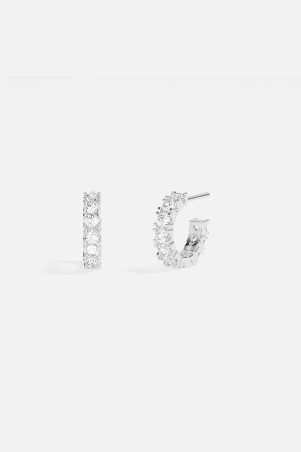 festival - Pavé Huggie Earrings