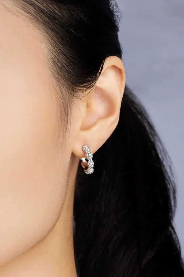 hiver - Flocons de Neige Hoop Earrings