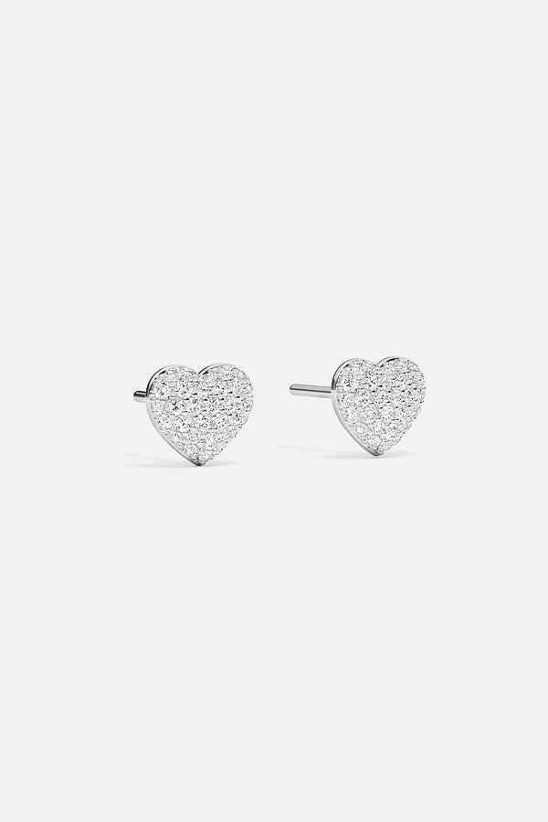 hiver - Heart Stud Earrings