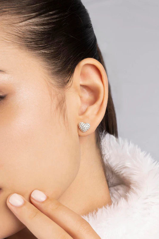 hiver - Heart Stud Earrings