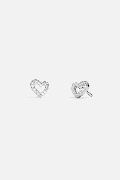 hiver - Heart Stud Earrings