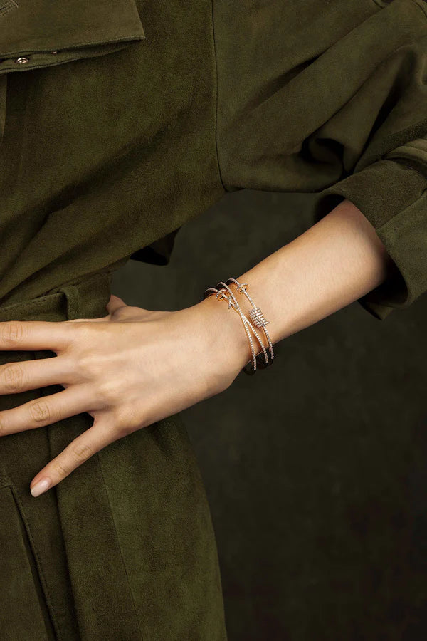 croisette - Triple cuff with sliding rings