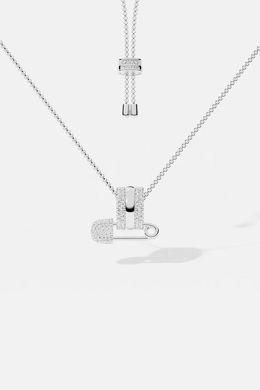 MORSE CODE - Safety Pin Adjustable Necklace