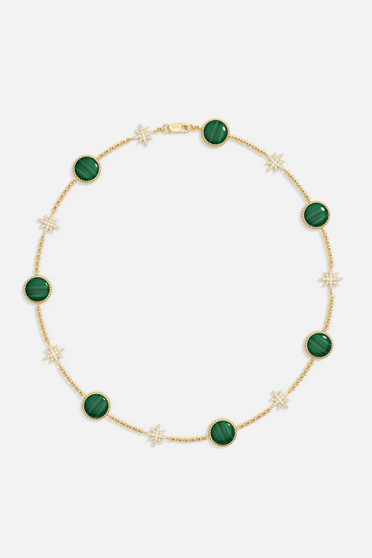 MEDITERRANEE - Malachite Météorites Choker