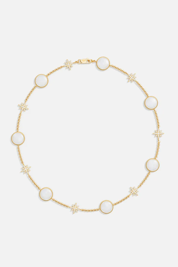 MEDITERRANEE - White Nacre Météorites Choker