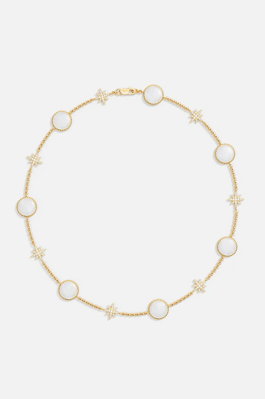 MEDITERRANEE - White Nacre Météorites Choker