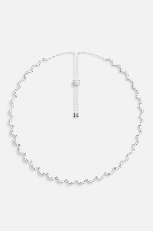 CROISETTE - Wavy Silver Adjustable Necklace