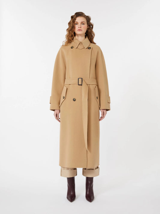CADINE - Double-sided wool trench coat