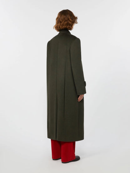 SMALTO-Wool broadcloth coat