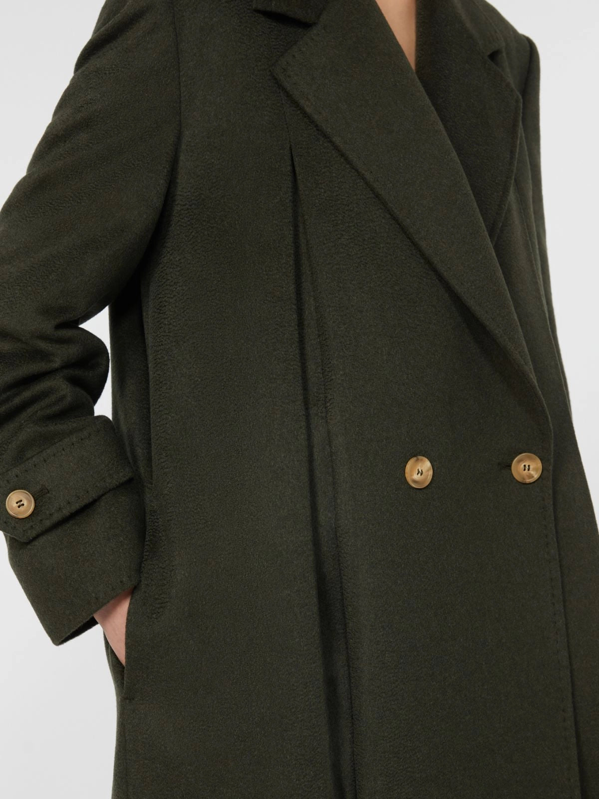 SMALTO-Wool broadcloth coat