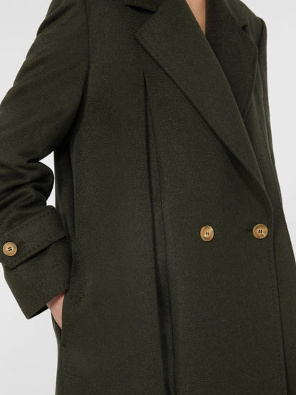 SMALTO-Wool broadcloth coat