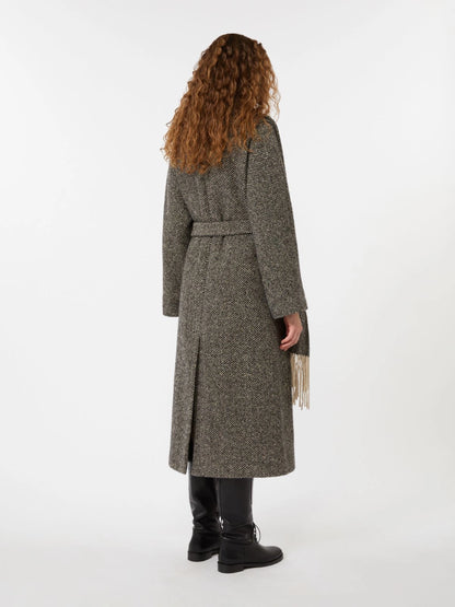 ZENICA - Wool tweed wrap coat