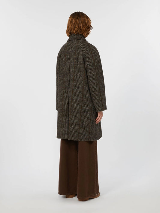 PITONE - Prince of Wales wool midi coat