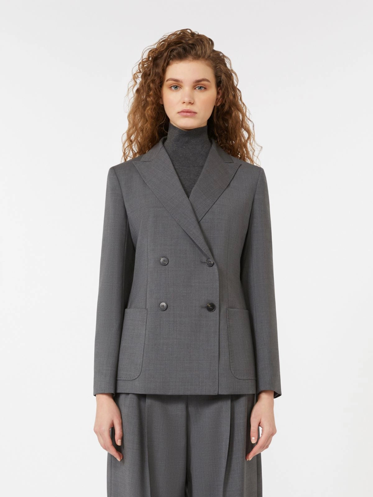 ORNATI - Double-breasted blazer in wool canvas