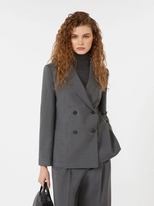 ORNATI - Double-breasted blazer in wool canvas