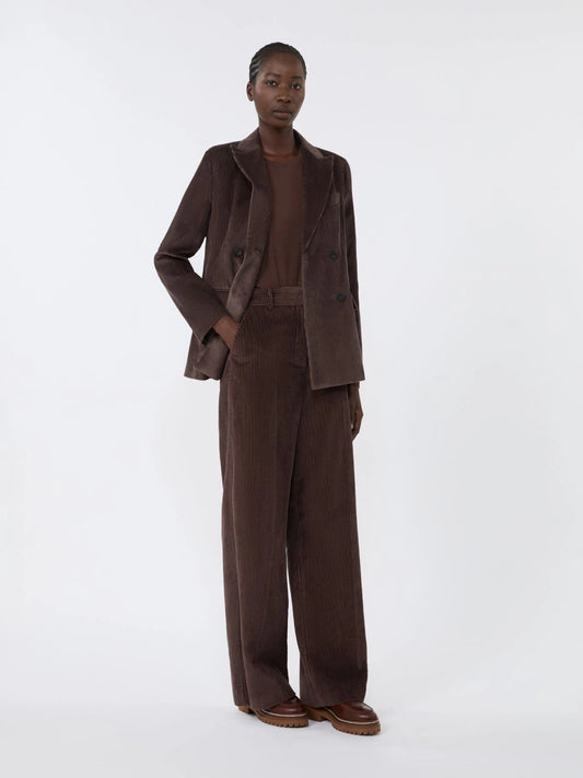 KATANGA - Double-breasted velvet blazer