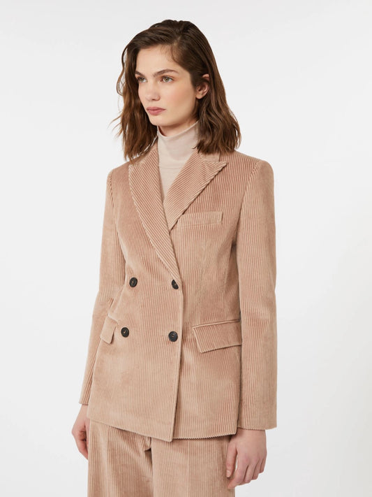 KATANGA - Double-breasted velvet blazer