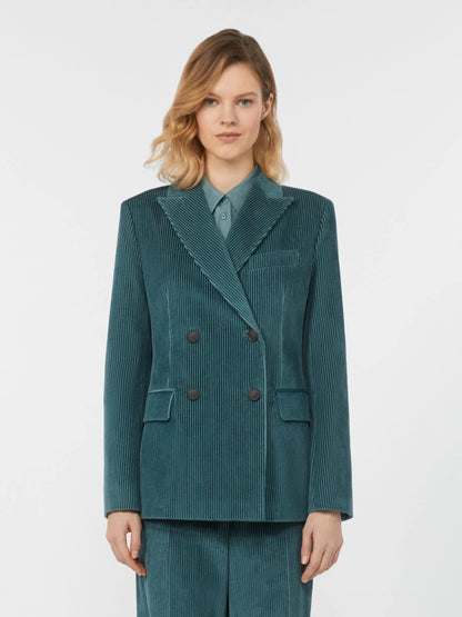 KATANGA - Double-breasted velvet blazer