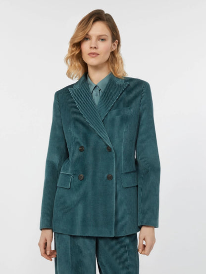 KATANGA - Double-breasted velvet blazer