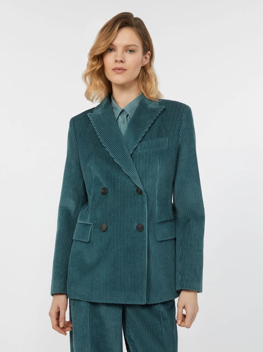 KATANGA - Double-breasted velvet blazer