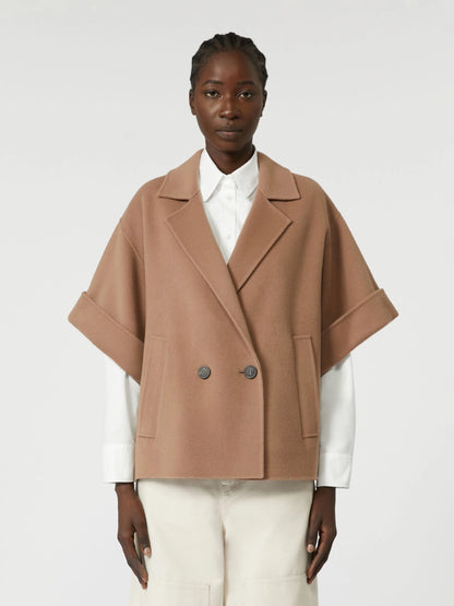 PERA - Short wool broadcloth coat