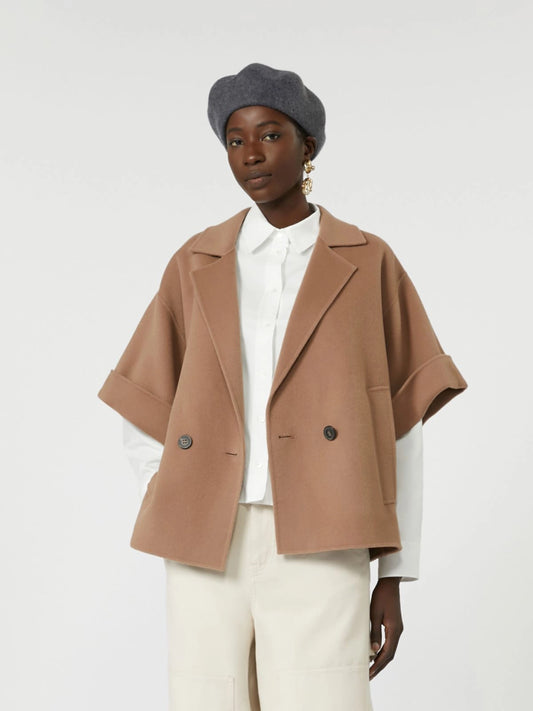 PERA - Short wool broadcloth coat
