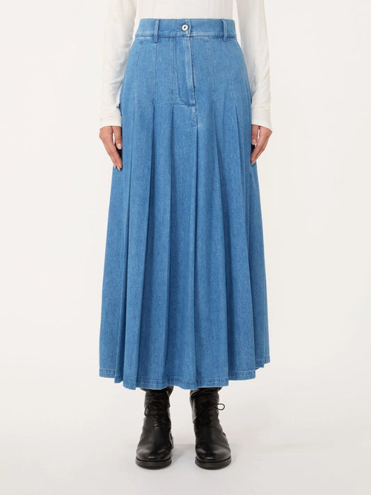 OPUNZIA - Cotton denim skirt