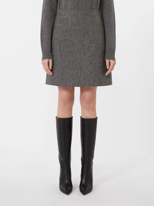 MARCHE - Chevron wool skirt
