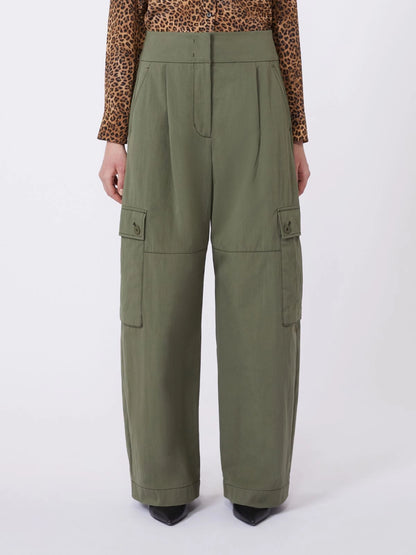 WKDAQUILA - Cotton gabardine trousers