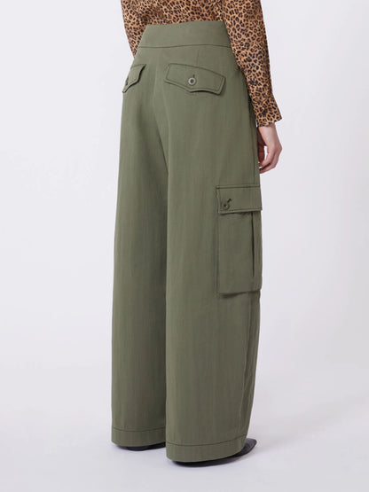 WKDAQUILA - Cotton gabardine trousers