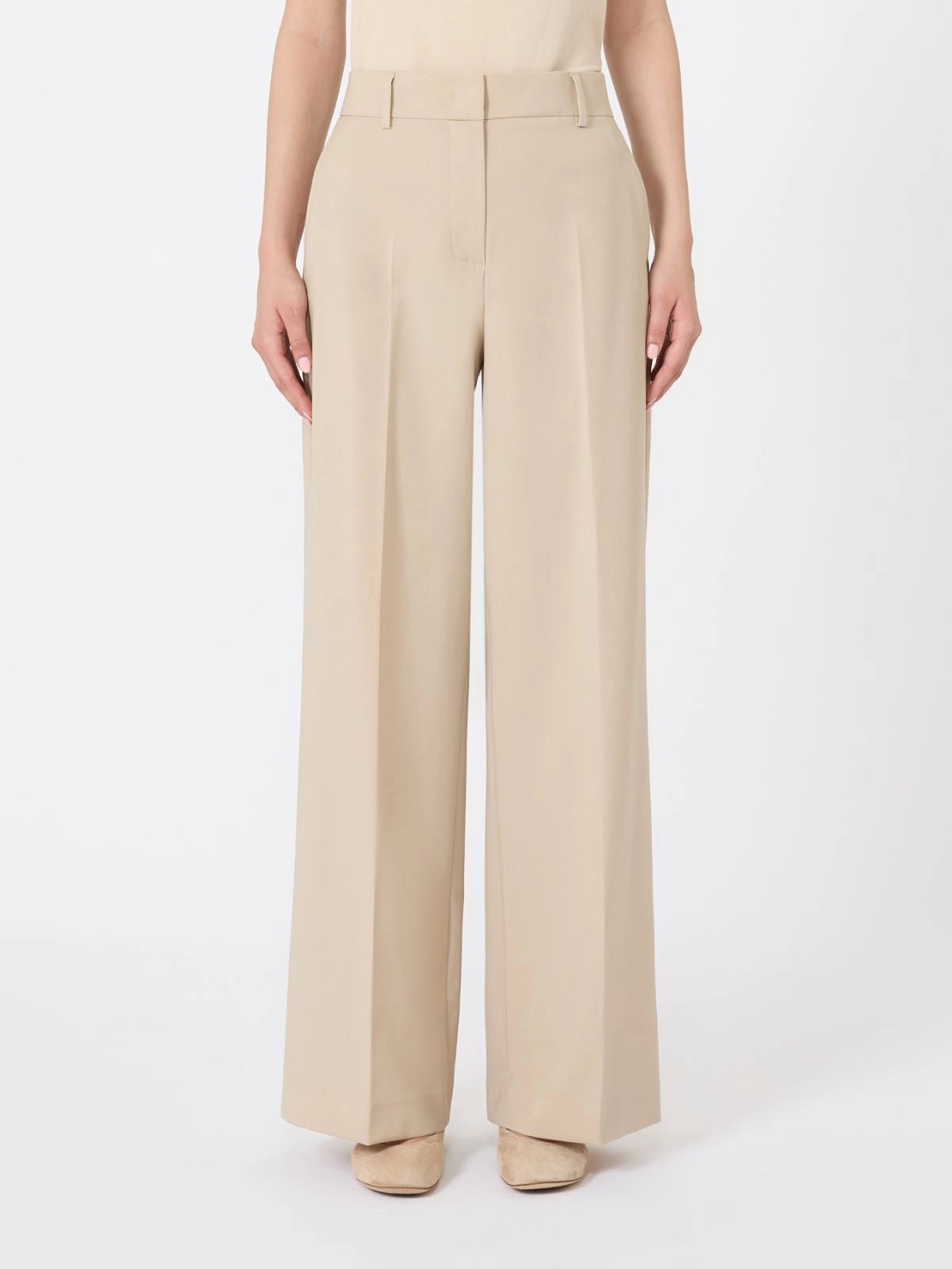 VISIVO - Wool palazzo trousers