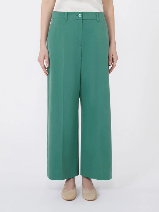 URIAL - Cotton satin cropped trousers