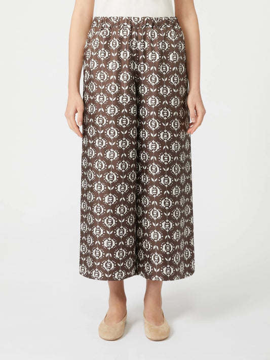TORTONA - Wide-fit silk trousers