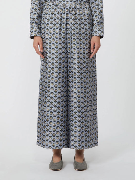 TORTONA - Wide-fit silk trousers