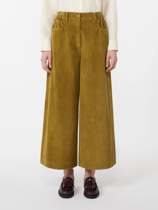 URSOLA - Cropped cotton velvet trousers